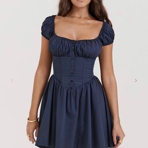 House of CB Nala French Gathered Mini Dress